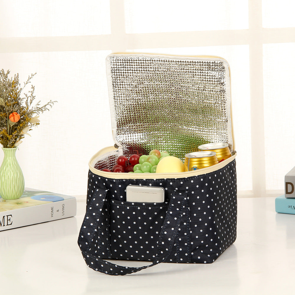 Insulated Dot Print Lunch Carrier Bag Kalsten