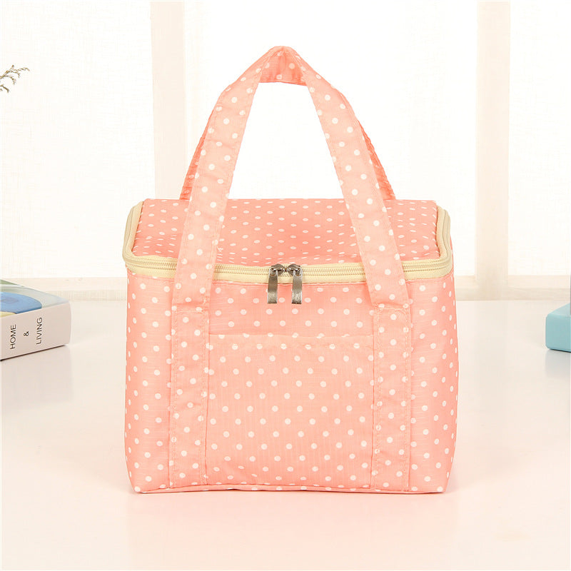Insulated Dot Print Lunch Carrier Bag Kalsten