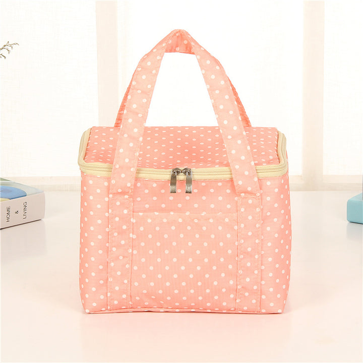 Insulated Dot Print Lunch Carrier Bag Kalsten