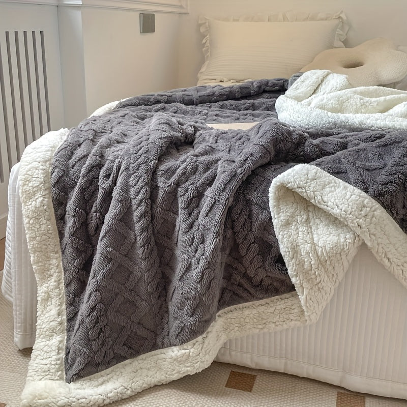 Stylish Reversible Fleece Blanket for Ultimate Comfort and Warmth Noxord