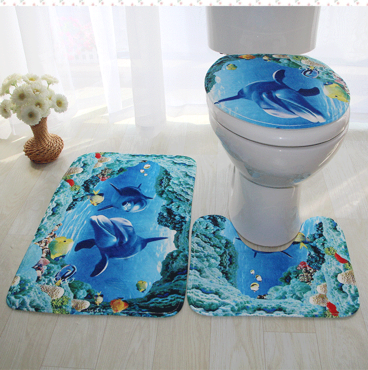 Artistic Bathroom Mat Set Kalsten