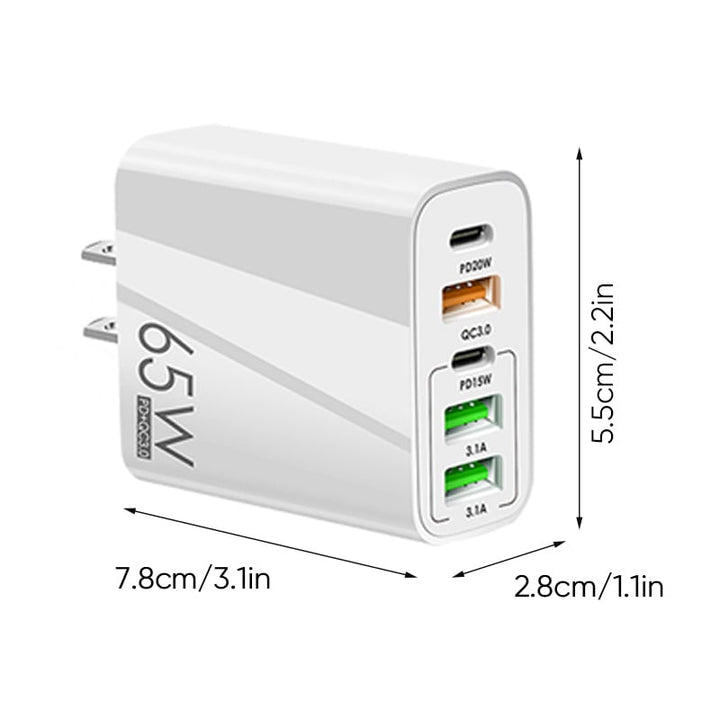 Kalsten | Multi Port Adaptor 65W Fast Charger - US Standard
