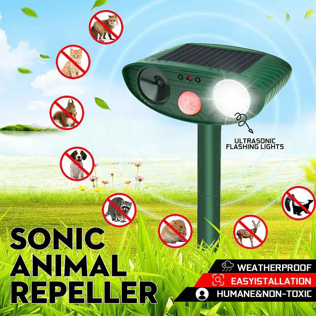 Kalsten | Solar-Powered Ultrasonic Deer Repeller - Effective Deer Deterrent for Gardens & Yards in 48 Hours