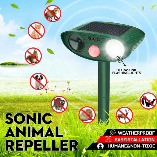 Kalsten | Ultrasonic Deer Repeller - Pack Of 4 Solar Powered - Get Rid of Deer in 48 Hours