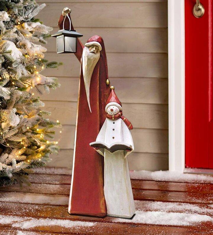 Kalsten | Santa And Snowman Sculpture
