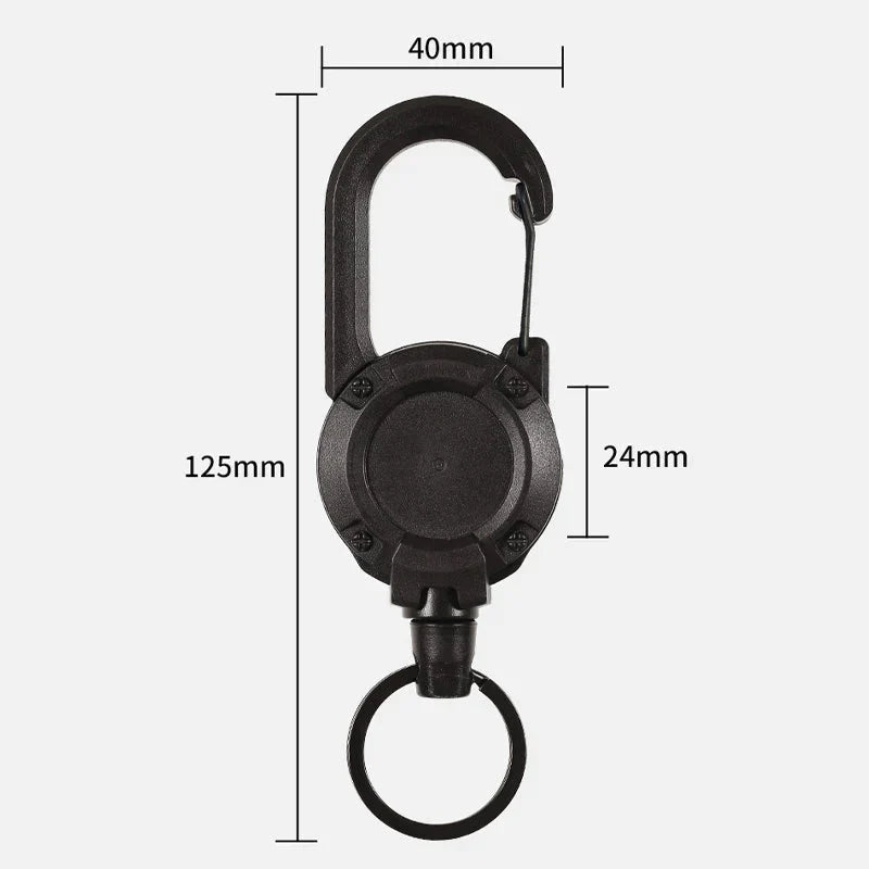 Automatic retractable key holder made of wire rope for outdoor use | Kalsten