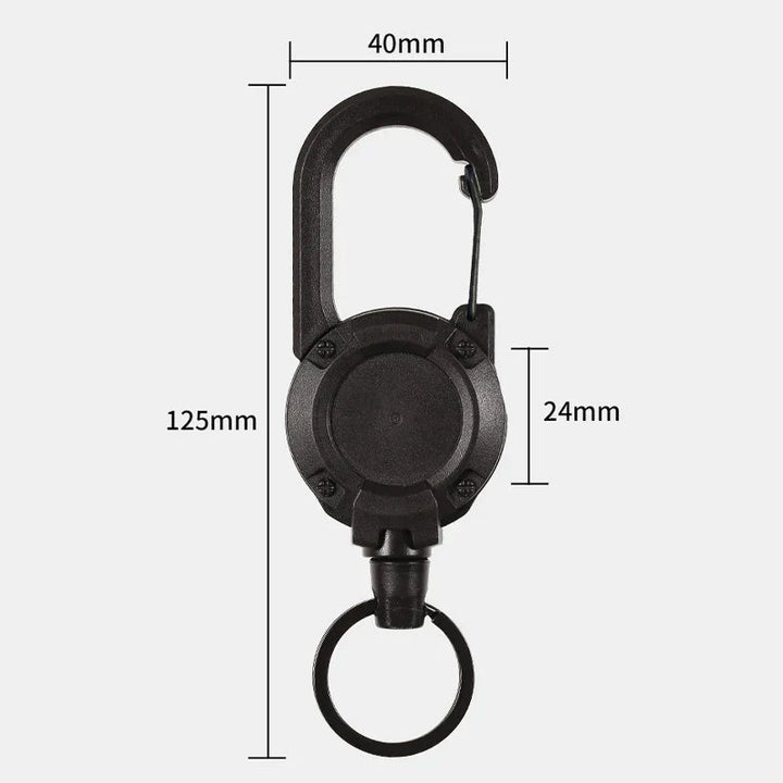 Outdoor Automatic Expandable Wire Rope Luya Theft Protection Tactical Keychain | Kalsten