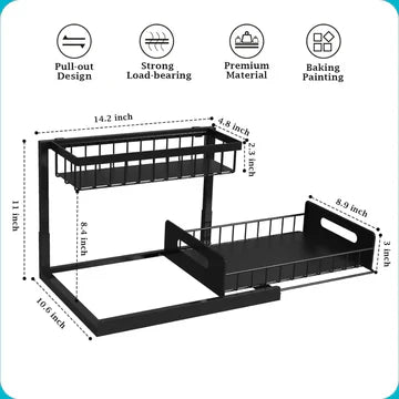 2-Tier Pull-Out Under Sink Organiser