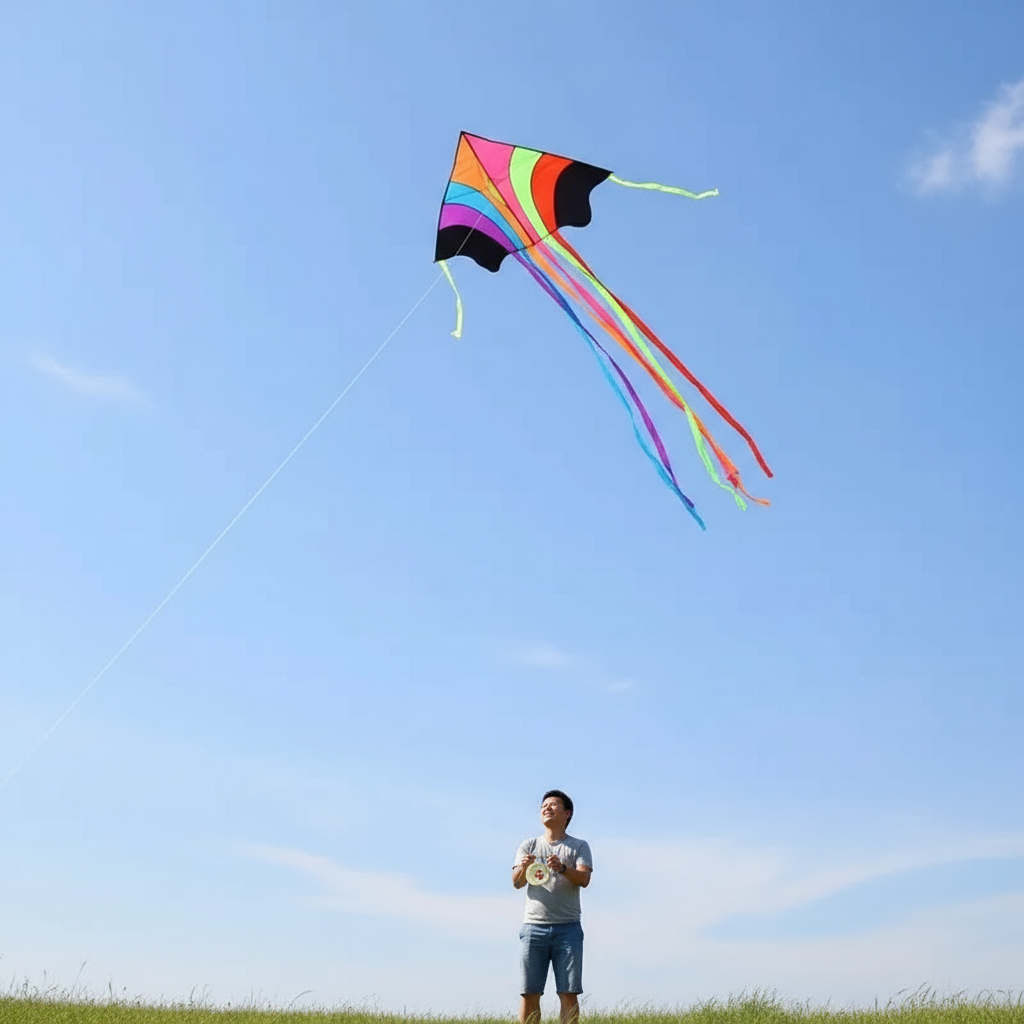 Kalsten | Colorful Long Tail Outdoor Rainbow Kite