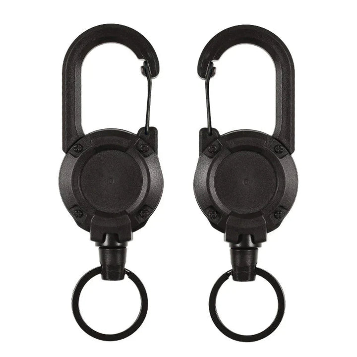 Tactical Anti-theft Metal Cable Keychain Retractable Automatic Outdoor Luya | Kalsten