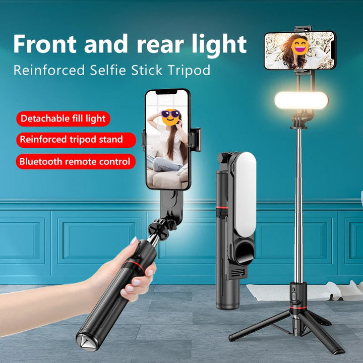 Ultra Foldable Built-In Lighting Selfie Stick Tripod | Kalsten