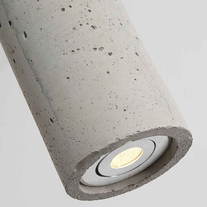 Kalsten | StoneCast Industrial Cylinder Pendant Light made of Concrete | 1 Light | Smooth or Rough Surface