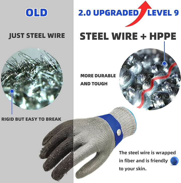 Stainless Steel Safety Gloves – 2 Pack