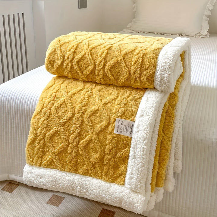 Stylish Reversible Fleece Blanket for Ultimate Comfort and Warmth Noxord