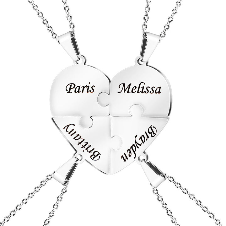 Kalsten | Personalized Family Heart Puzzle Necklace