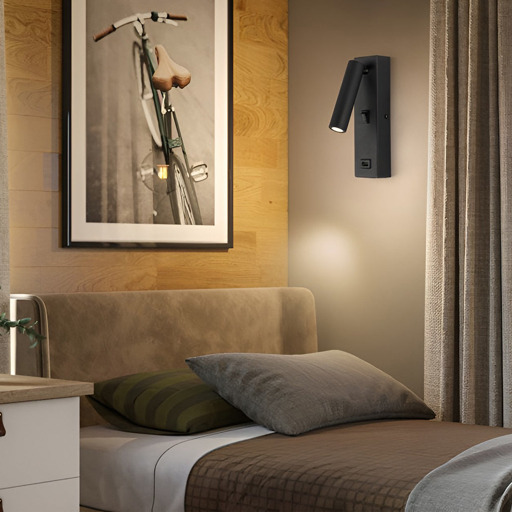 ArtiLicht Luxury Wall Lamp with Adjustable LED and USB Charging Port Noxord