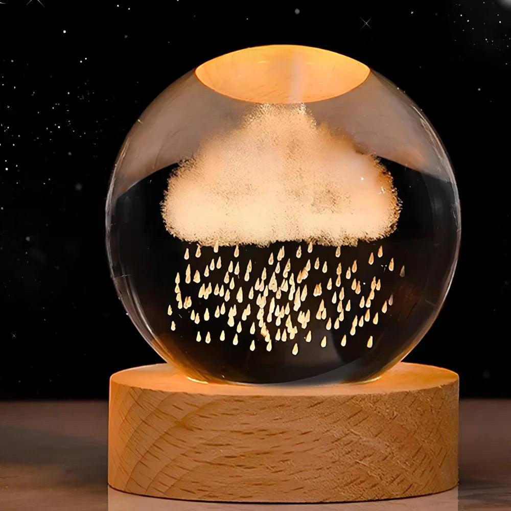 3D Crystal Ball LED Night Light Noxord