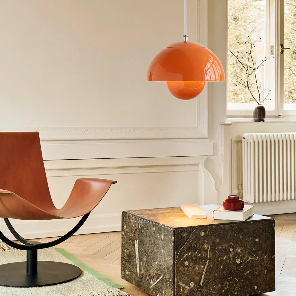Pendant Light Metal 10 in Spherical Adjustable Living Room Dining Area Modern Chandelier Industrial Style LED Ceiling Fixture | Kalsten