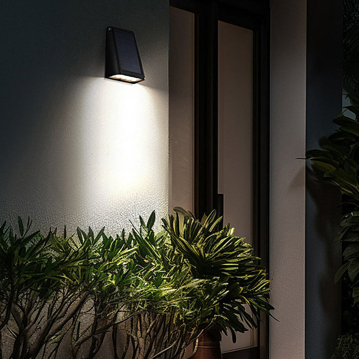 90 Adjustable Intelligent LED Waterproof Black Modern Solar Wall Lights | Kalsten