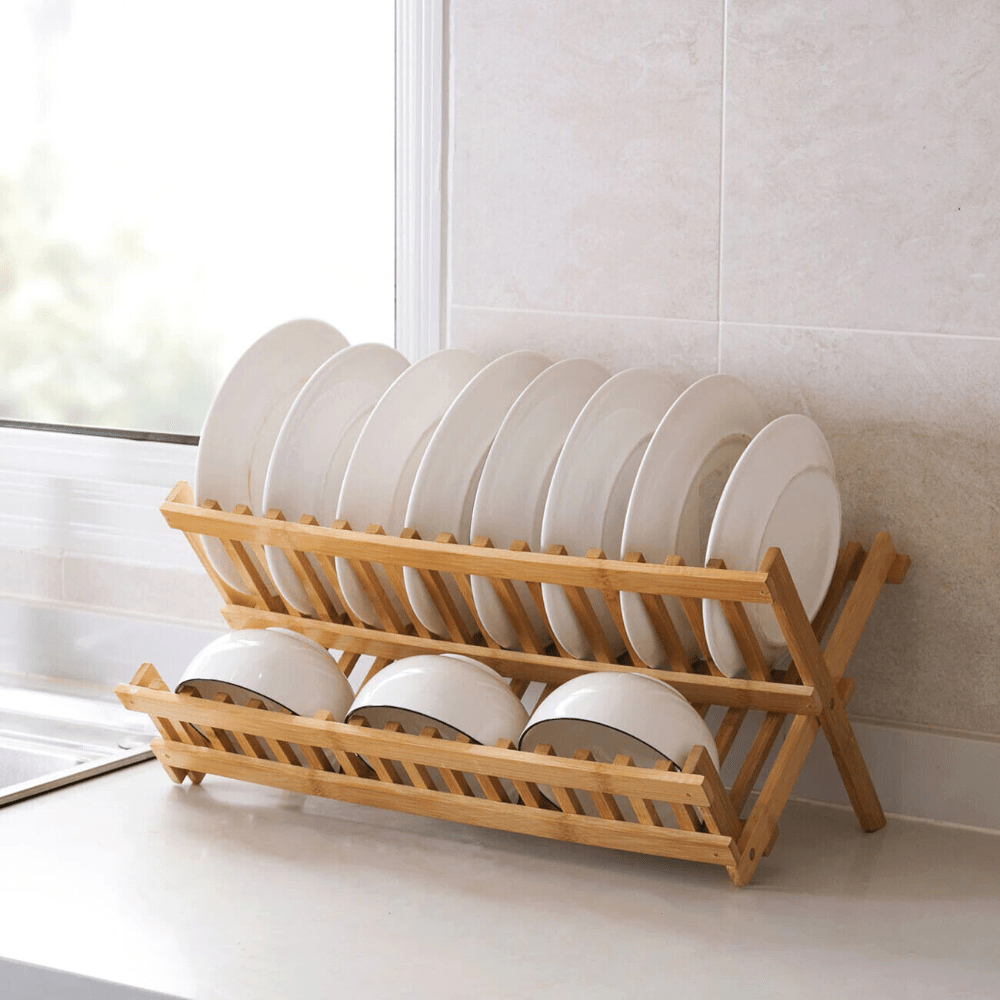 Kalsten | Space-saving bamboo drying rack for an eco-friendly household