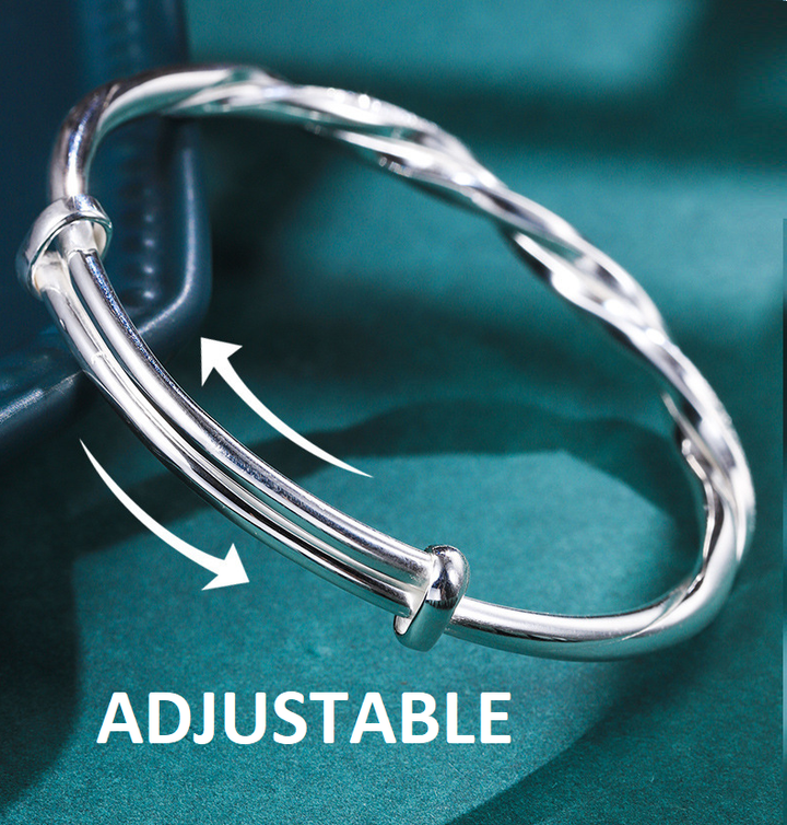 Elegant Twisted Silver Bracelet Noxord