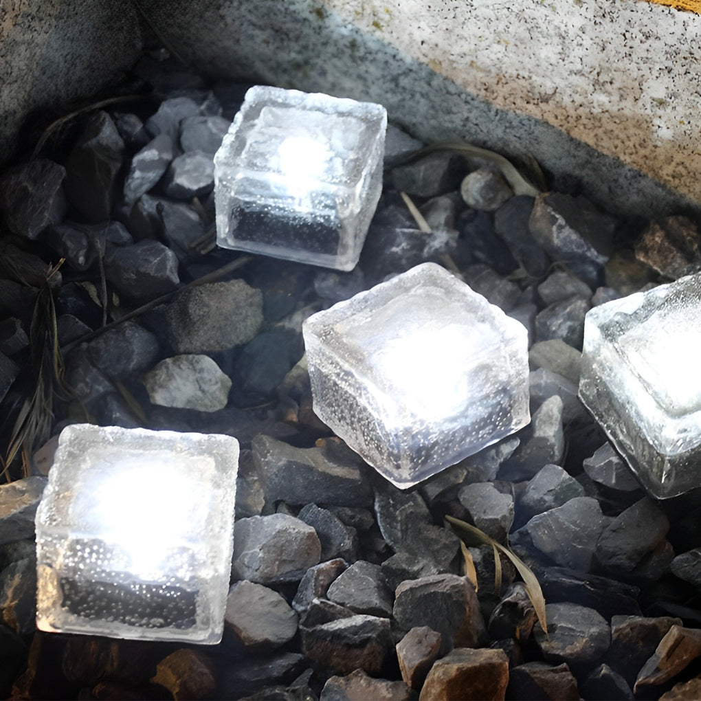 Solar Glass Brick Pathway Light Noxord