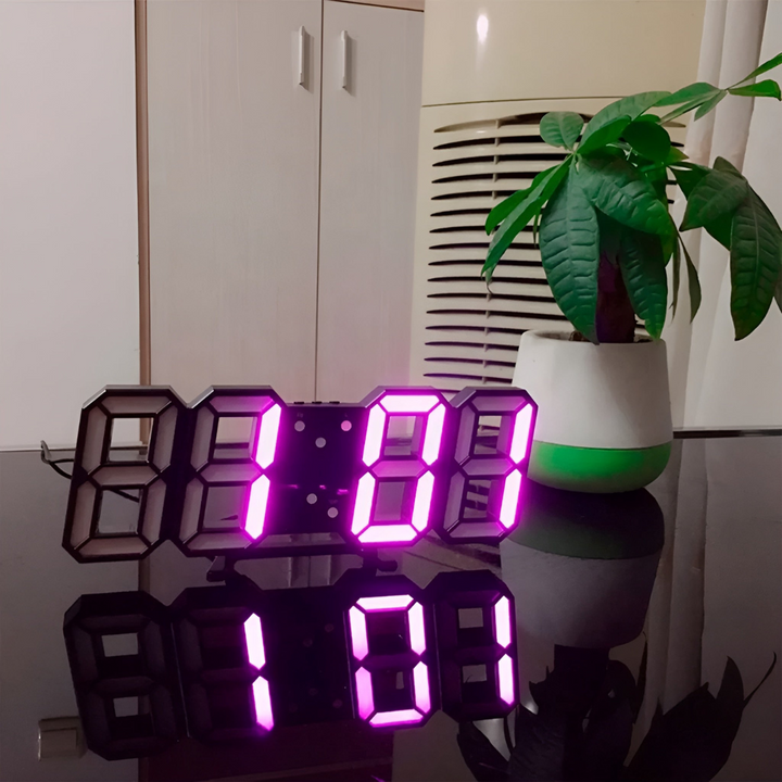 Kalsten | Designer LED 3D Wall Clock with Digital Display and Intuitive Operation