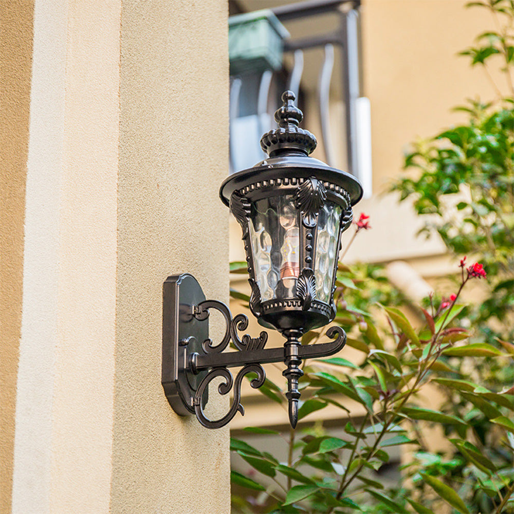 Vintage Glass Outdoor Wall Lantern Noxord