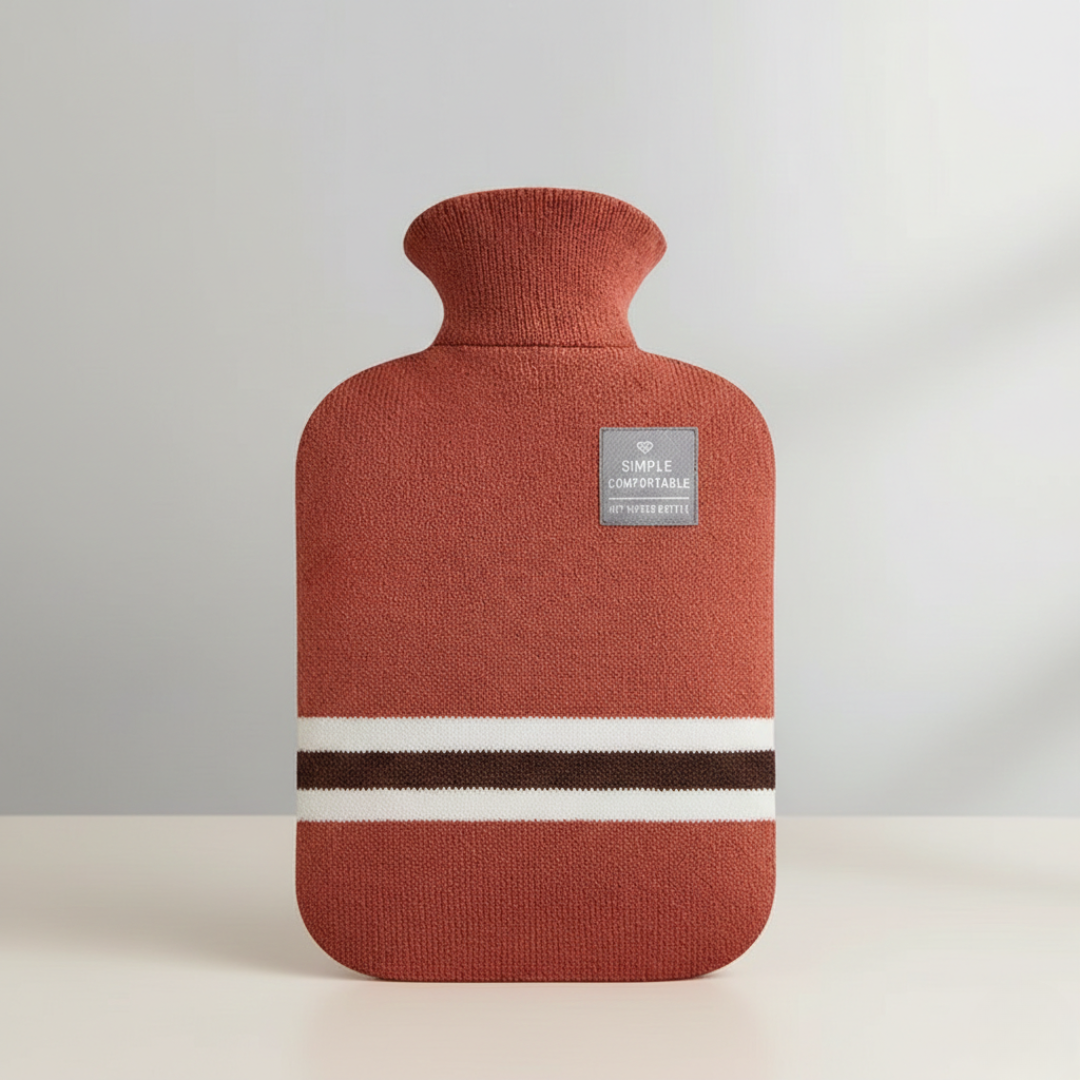 Hot water bottle 2L with knitted cover | Kalsten