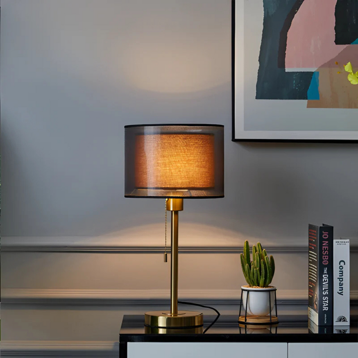 Table Lamp with Double Fabric Shade | Kalsten