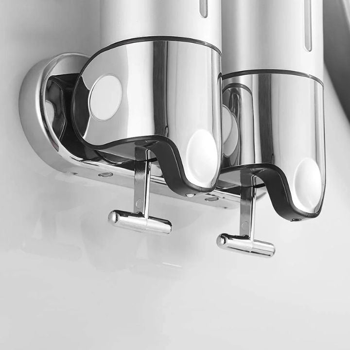 Kalsten | Wall Mounted Soap Dispenser | SudsStation Bathroom Organizer | Stainless Steel & ABS | 16.9 fl oz | Set of 1–3