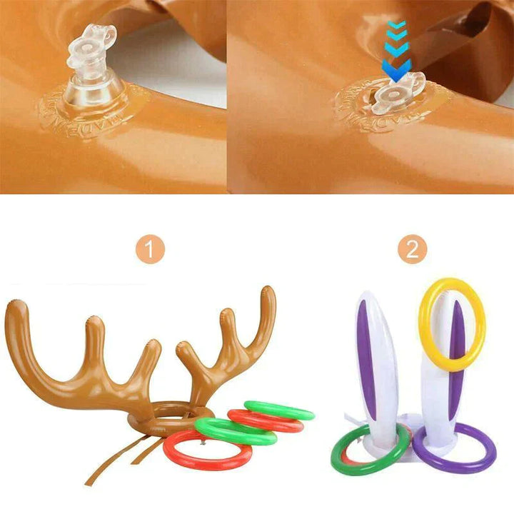 Christmas Reindeer Wooden Ring Toss Game | Kalsten