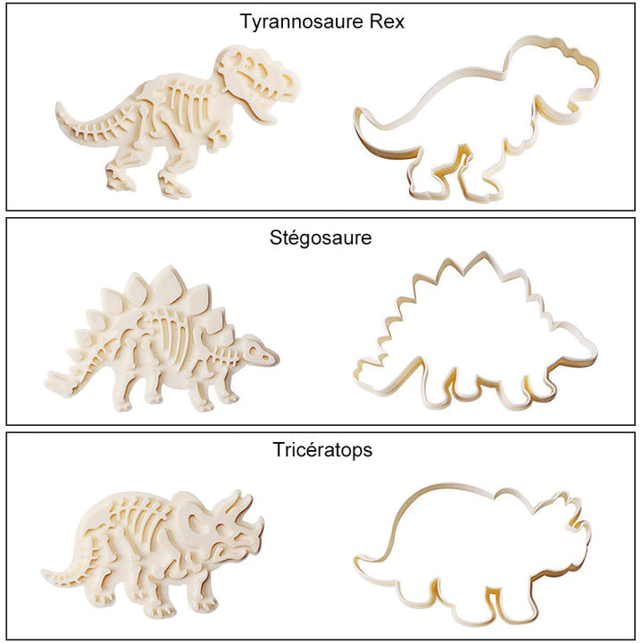 Dinosaur Cookie Molds (3-piece set) | Kalsten