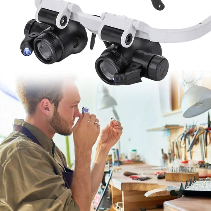 Kalsten | Magnifying glasses with LED lamps for double eyes