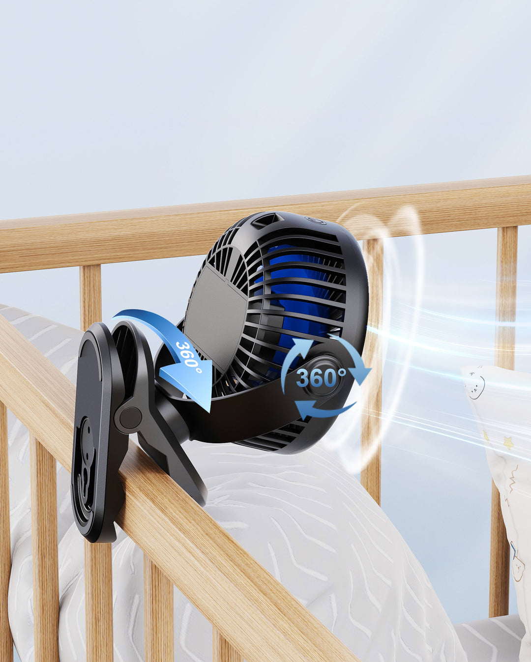 Portable Clip on Fan - Battery Operated Stroller Fan | Kalsten