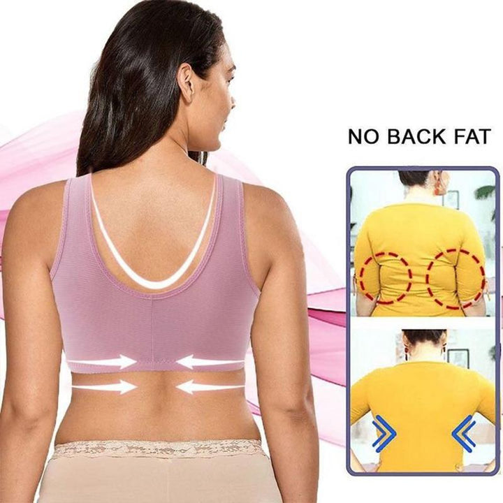 Kalsten | Plus Size Front Closure Elastic Push Up Comfort Bra