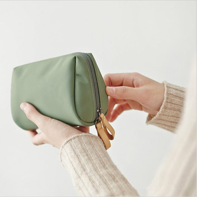 Solid Color Cosmetic Case with Double Zipper | Kalsten