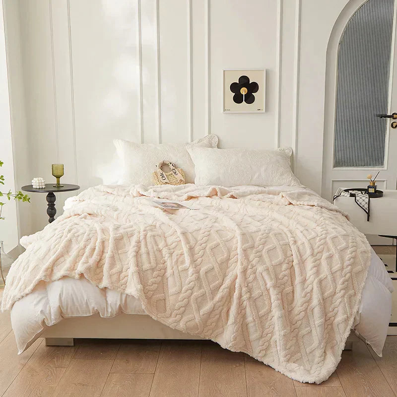 Luxury Lambswool Blanket for Bedroom Kalsten