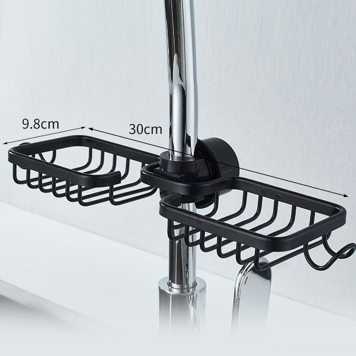 Shower holder for Shampoo & Soap – Stainless Steel – Silver or Black – No Drilling | Kalsten