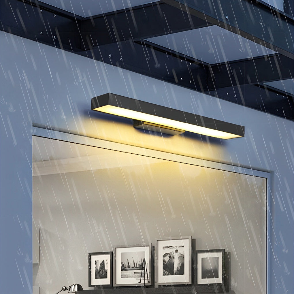 Outdoor Motion Sensor Black Rectangle Wall Light | Kalsten