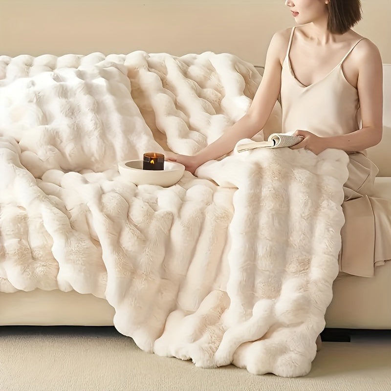 Elegant Rabbit Fleece Blanket - Luxury and Durable Noxord