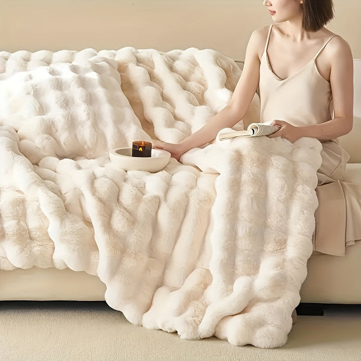 Elegant Rabbit Fleece Blanket - Luxury and Durable Noxord