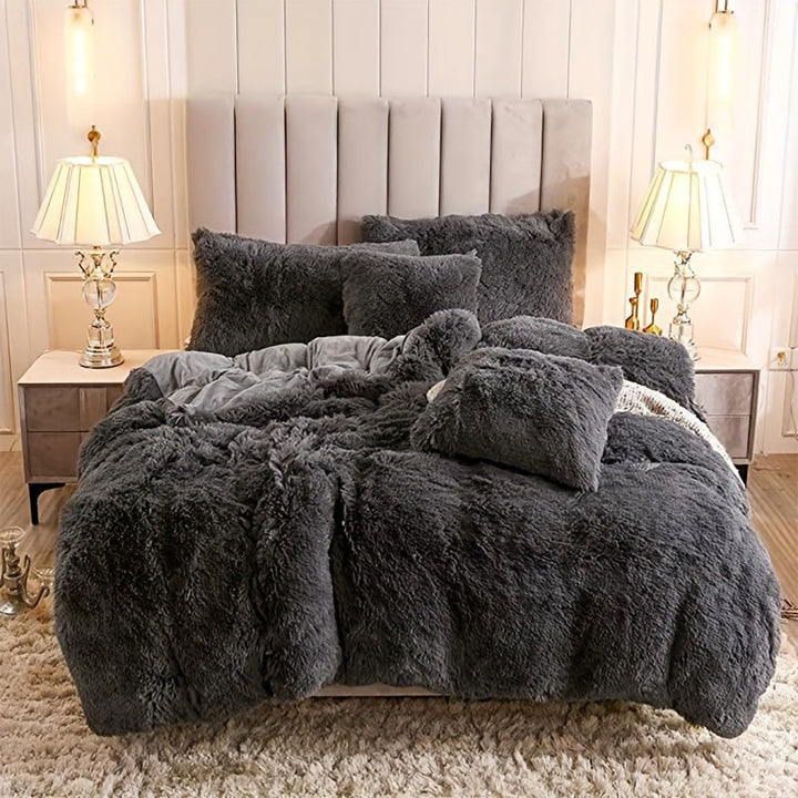 Ultra Soft Plush Duvet Cover Set with Zipper - Luxury & Comfort Kalsten