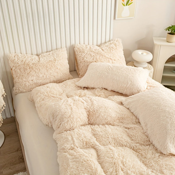 Ultra Soft Plush Duvet Cover Set with Zipper - Luxury & Comfort Kalsten