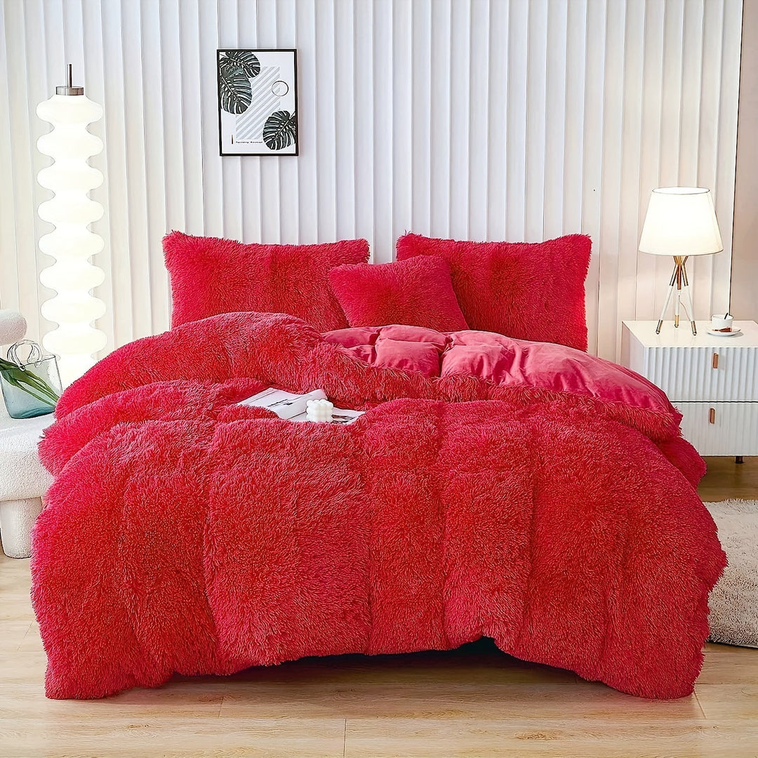 Ultra Soft Plush Duvet Cover Set with Zipper - Luxury & Comfort Kalsten