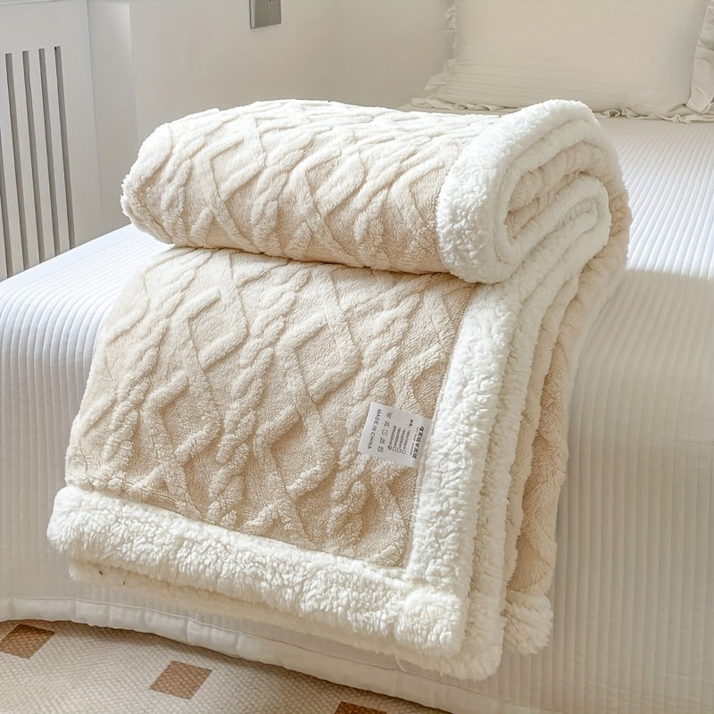 Stylish Reversible Fleece Blanket for Ultimate Comfort and Warmth Noxord