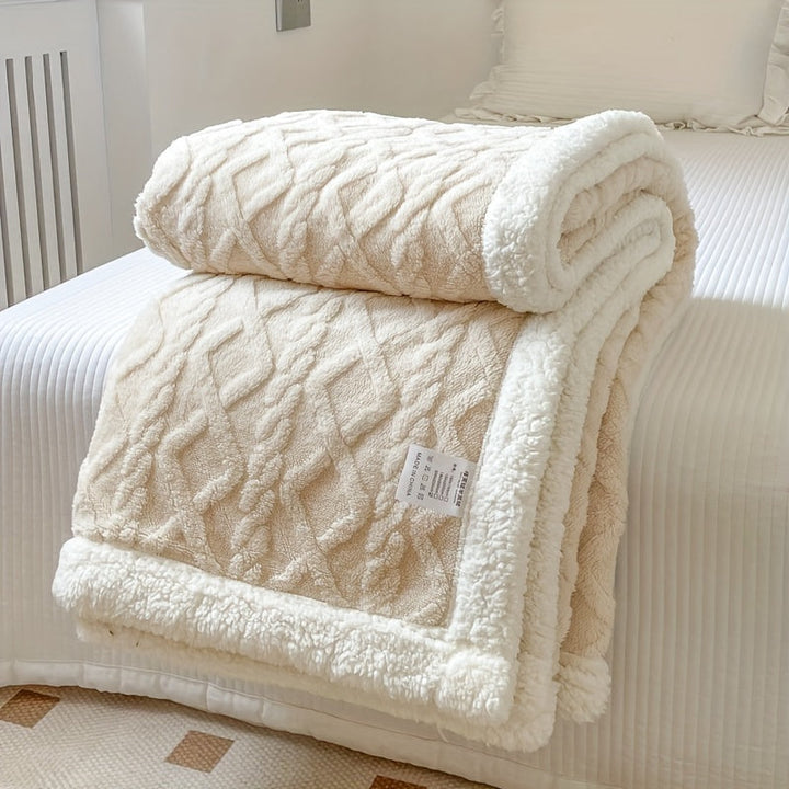 Stylish Reversible Fleece Blanket for Ultimate Comfort and Warmth Noxord