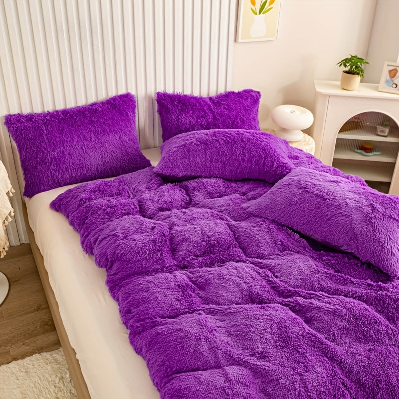 Ultra Soft Plush Duvet Cover Set with Zipper - Luxury & Comfort Kalsten