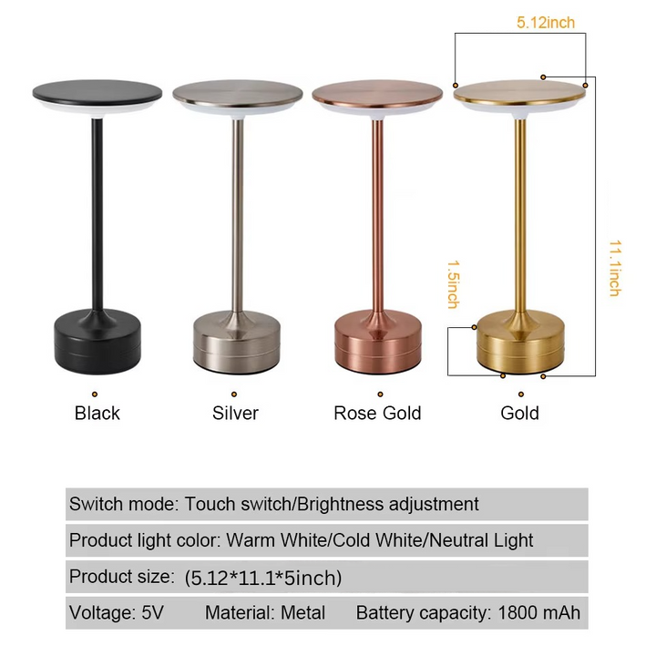 USB Rechargeable LED Touch Sensor Table Lamp | Kalsten