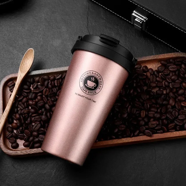 WarmCold Insulation Mug – Stainless Steel Travel Mug 500 ml with Sliding Lid | Kalsten